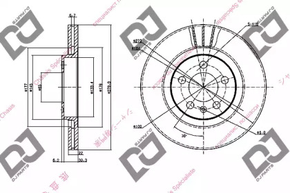 Тормозной диск DJ PARTS BD1170